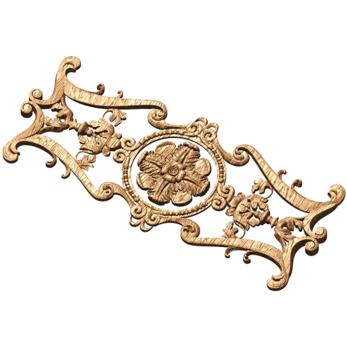 Резной декоративный медальон «12603 Декор (1590)» из массива