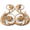 Резной декор картуш с розетками и акантом - деревянный орнамент на заказ