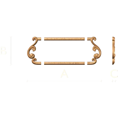 Вензельная накладка-кант для мебели и интерьера