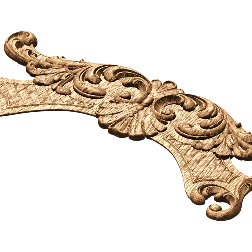 Резная накладка «Палметта-арка» - декоративный деревянный декор