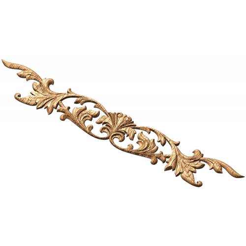 Резная акантовая фриз-накладка - горизонтальный деревянный декор