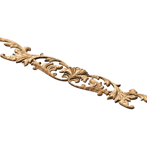 Резная акантовая фриз-накладка - горизонтальный деревянный декор