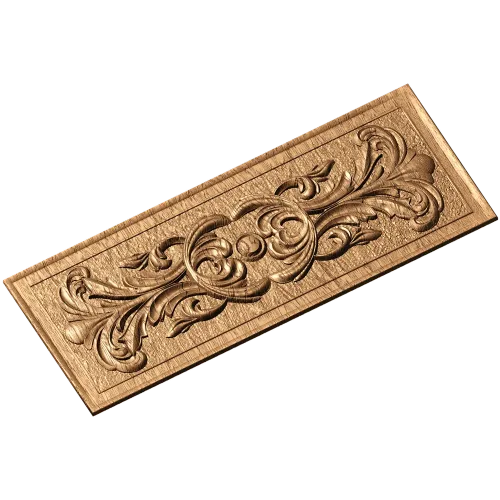 Рельефная панель «Орнаментальный медальон» - резной деревянный декор