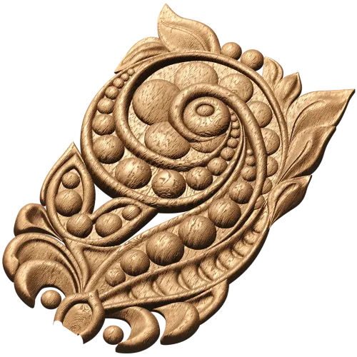 Резной деревянный декор «Декор 12982» - вертикальная накладка из дуба, бука, ясеня