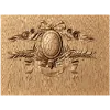 Резной декор картуш с медальоном - накладка из дерева