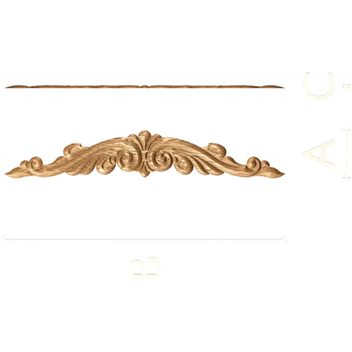 Резная вертикальная накладка «Акант-винт» из дерева