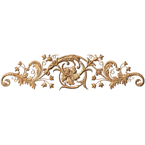 Рокайльный резной декор из дерева с медальоном