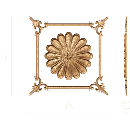 Розетта в рамке - резной деревянный декор на заказ