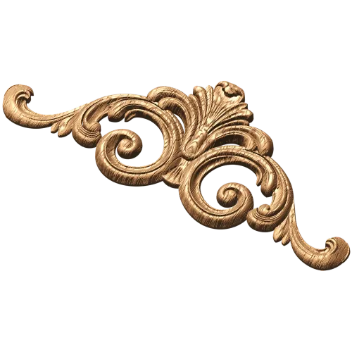 Акантовый картуш - резной деревянный декор для интерьера