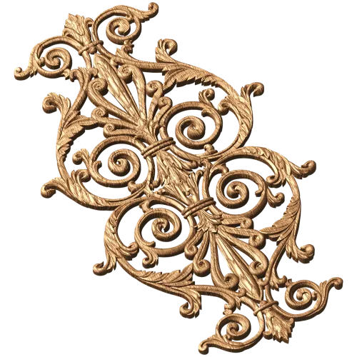Ажурный вертикальный картуш из дерева