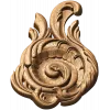 Центральный декор «Завиток Рокайль» - резной деревянный картуш