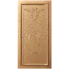 Резной фасад с растительным картушем из массива дерева