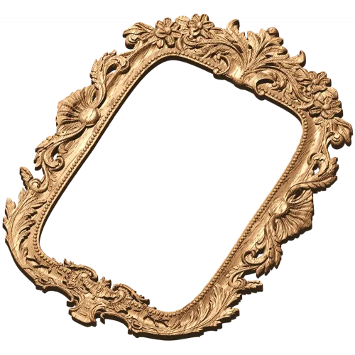 Резная деревянная рамка в стиле барокко - декоративный багет из дуба, бука, ясеня