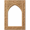 Арочная резная рамка из дерева - багет с растительным орнаментом