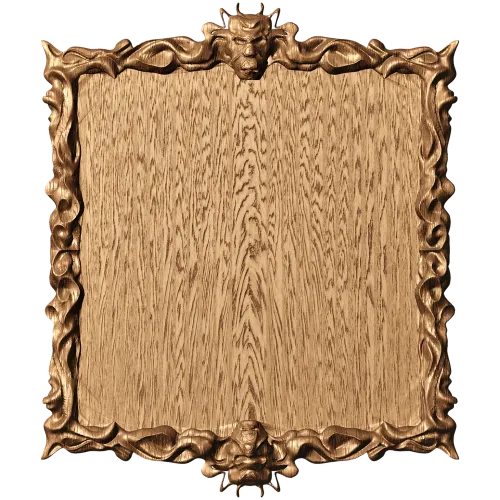 Рамка #142 - резной деревянный багет с гротескными масками