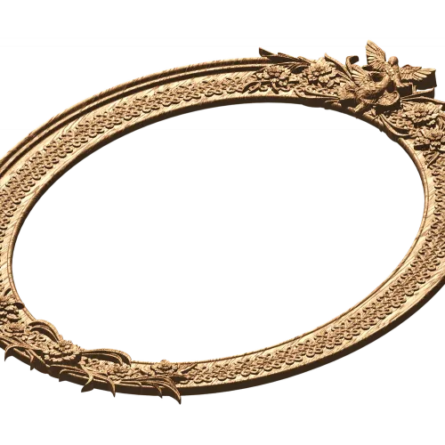Овальная резная рама «Альстромерия» - резной деревянный декор из дуба, бука, ясеня