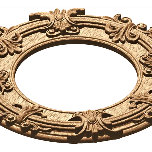 Круглая резная рама из массива - классический орнамент и точная фрезеровка