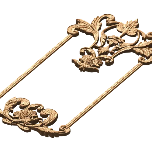 Вертикальная резная рамка «Версаль» из массива
