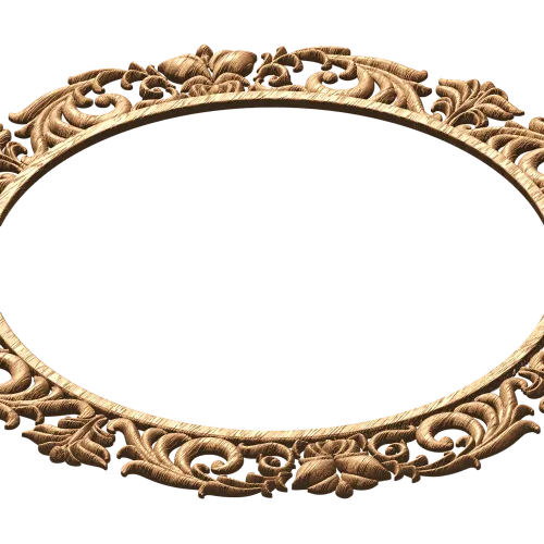 Круглая резная рамка из дерева - декоративный багет «Варенна»