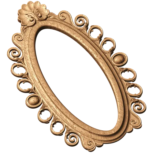 Овальная резная рамка из дерева «Викторианская кружевница»