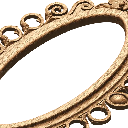 Овальная резная рамка из дерева «Викторианская кружевница»