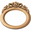 Круглая рама с короной из аканта - резной деревянный декор