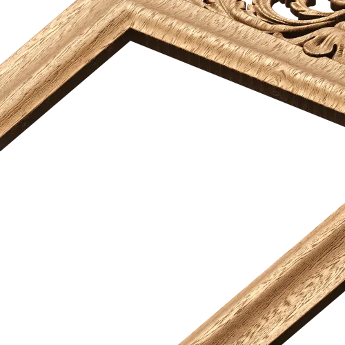 Резная деревянная рамка с ажурным картушем - рамка из дуба, бука, ясеня