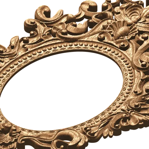 Резная овальная рама «Альбертина» - декоративный деревянный декор