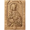 Аглонская икона Божией Матери - резной деревянный барельеф