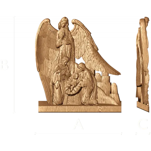 Ангел-Хранитель - резной деревянный декор для интерьера