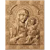 Икона Иерусалимской Богоматери - резное панно из дерева