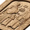 Икона святых Рафаила, Николая и Ирины - резной деревянный барельеф