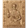 Икона Святой Валентин - резная деревянная панель