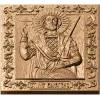 Икона Святой Валентин - резная деревянная панель