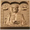 Резная деревянная икона Святой Николай Чудотворец