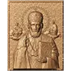Резная деревянная икона Святой Николай Чудотворец