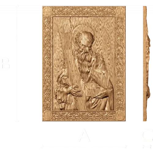 Резная деревянная икона «Апостол Андрей»