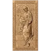 Резная икона Апостол Андрей - деревянный панно-барельеф