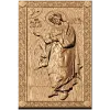Резная икона Апостол Андрей - деревянный панно-барельеф