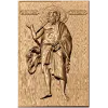 Апостол Андрей - резная деревянная икона, панно в высоком рельефе