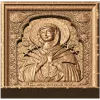 Икона Богородица «Умягчение злых сердец» - резной деревянный декор