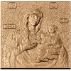 Икона Божья Матерь Иверская - резной деревянный декор