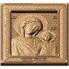 Рельефная икона Божья Матерь Казанская - резной деревянный декор