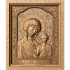 Резная икона Божья Матерь Казанская - деревянный религиозный декор