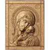 Резная икона Божья Матерь Касперовская - деревянный рельеф на заказ