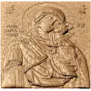 Резная икона Божья Матерь Толгская - деревянный декор из дуба, бука, ясеня