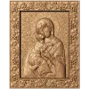 Венчальная икона Божией Матери «Владимирская» - резной деревянный декор