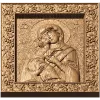 Венчальная икона Божией Матери «Владимирская» - резной деревянный декор