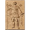 Резная панель Святой Георгий Победоносец - деревянный рельеф