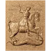 Георгий Победоносец - резной деревянный рельеф